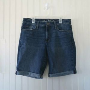 Women's Universal Thread Denim Shorts Mid Rise Bermuda Cuffed Size 8/29
